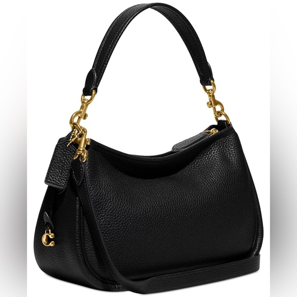 COACH Soft Pebble Leather Cary Convertible Crossbody - Black - Picture 2 of 11